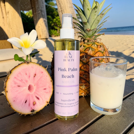 Pink Palm Beach Body Oil