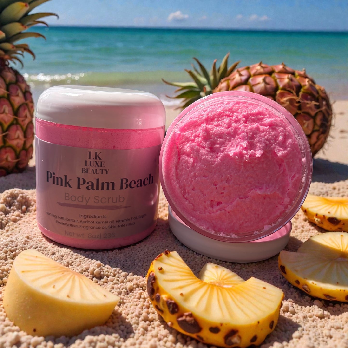 Pink Palm Beach Body Scrub